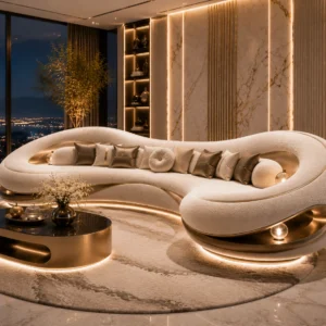 Imperial City Glow Sofa - Side Profile | TheStarWorld Luxury Sofa