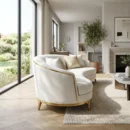 Vintage Ethereal Minimalist Sofa - Side Profile | TheStarWorld Luxury Sofa