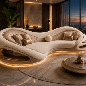 Classic City Glow Alt Sofa - Side Profile | TheStarWorld Luxury Sofa