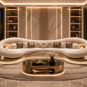 Imperial City Glow Sofa - Front View | TheStarWorld Luxury Sofa
