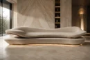 Modern Chic Beige Sofa — Front View | TheStarWorld
