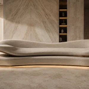 Modern Chic Beige Sofa â Front View | TheStarWorld