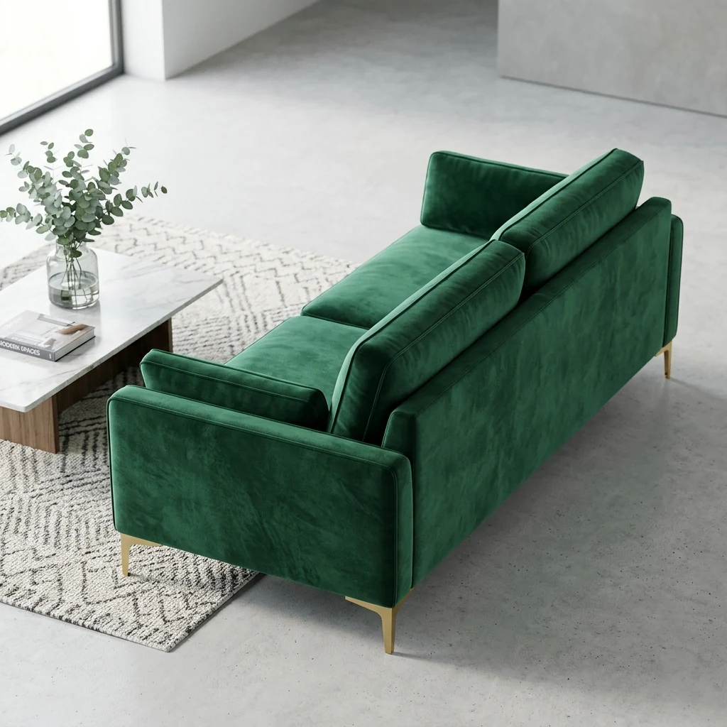 Majestic Velvet Cloud Sofa - Angled View | TheStarWorld Luxury Sofa