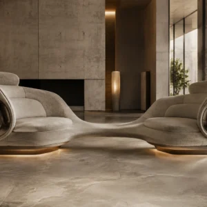 Classic Royal Curved Sectional — Front View | TheStarWorld