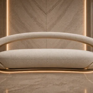 Vintage Tufted Brown Sofa — Front View | TheStarWorld