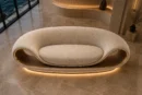 Grand Royal Blue Velvet Sofa — Front View | TheStarWorld