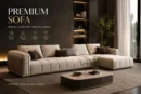 Modern Minimalist White Sofa — Front View | TheStarWorld