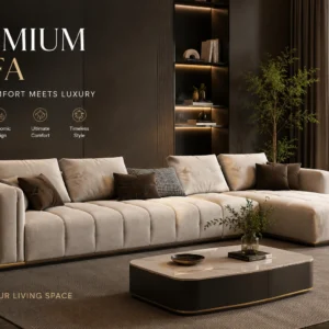 Modern Minimalist White Sofa — Front View | TheStarWorld