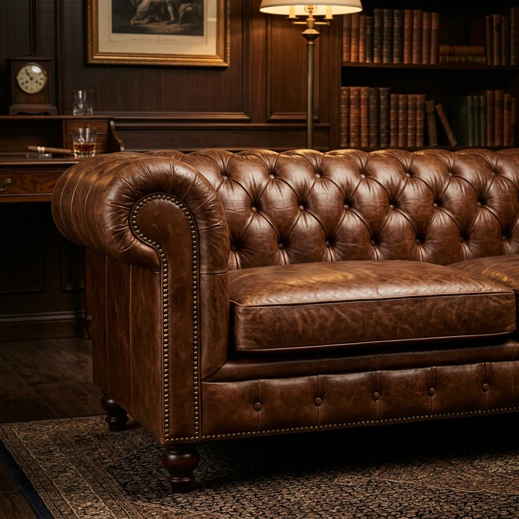 Urban Chesterfield Classic Sofa - Side Profile | TheStarWorld Luxury Sofa