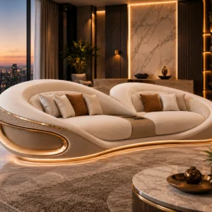 Royal City Glow 2-Seater Sofa - Rear View | TheStarWorld Luxury Sofa