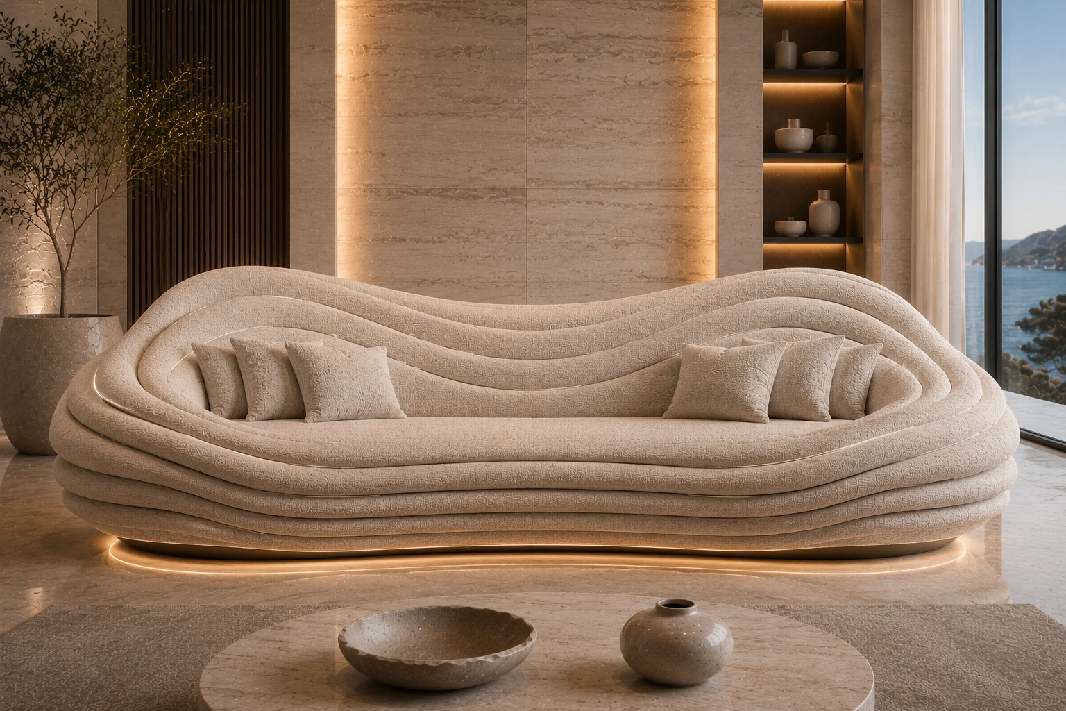 Sleek Modern Black Leather Sofa â Front View | TheStarWorld