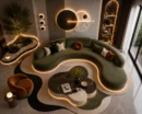 Modern Green Curved Sofa - Front View | TheStarWorld Luxury Sofa