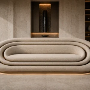 Classic Emerald Green Sofa — Front View | TheStarWorld