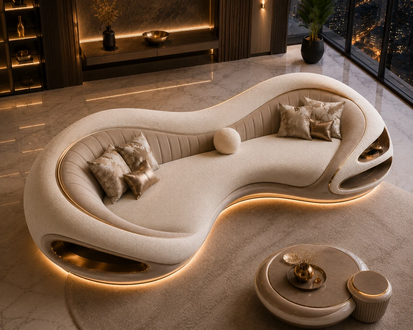 Classic City Glow Alt Sofa - Angled View | TheStarWorld Luxury Sofa